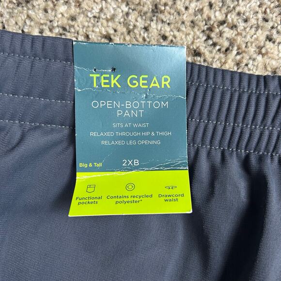 NEW Tek Gear Mens Track Pants Size 2X Big & Tall Gray Fleece Lined - Picture 3 of 6
